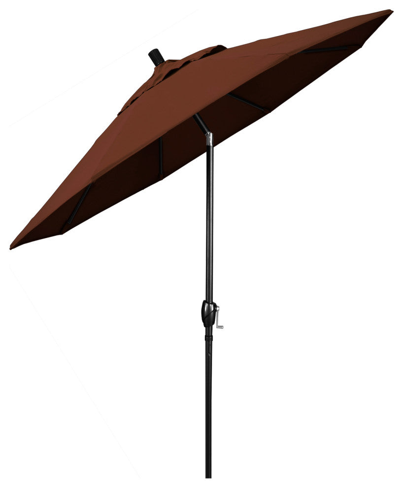 9' Aluminum Umbrella Push Tilt, Bay Brown