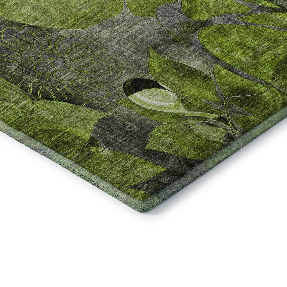 Premium Machine Washable Mayfield AMF558 Fern 3'' x 5'' Rug
