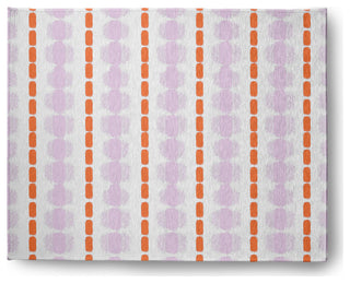 Watercolor Stripe Spring Chenille Rug, Purple-Orange, 8'x10'