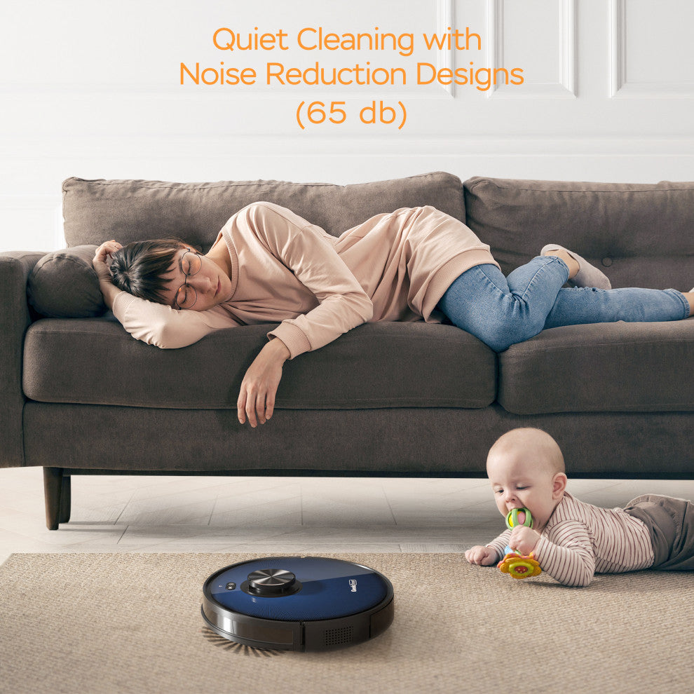Robot Vacuum Cleaner and Mop, LDS Navigation, Wi-Fi Connected App
