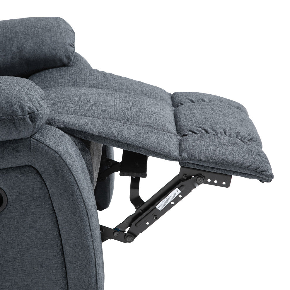 Lexie Contemporary Pillow Tufted Massage Recliner