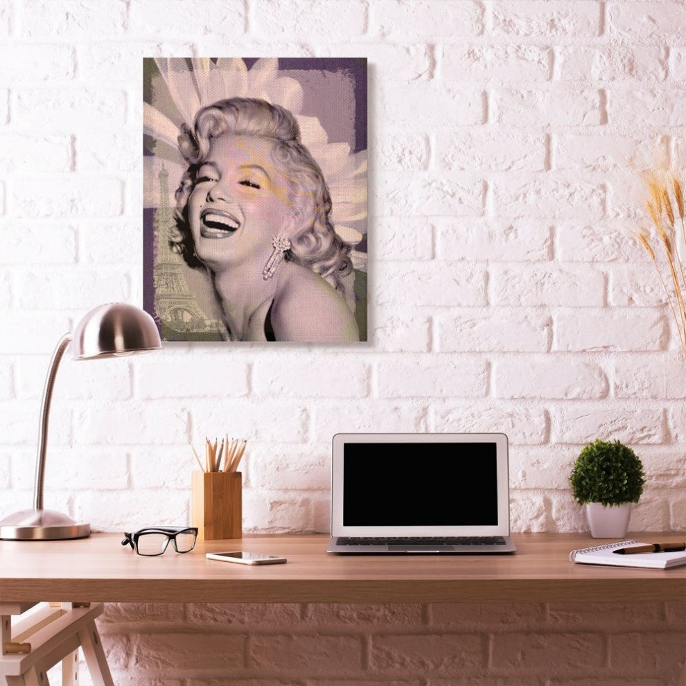 Stupell Industries Marilyn Laughing Vintage Hollywood Movie Star, 30 x 40