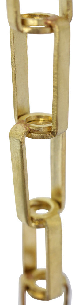 RCH Hardware Brass Rectangle Chandelier Chain, Various Finishes, Acid Dipped, W3