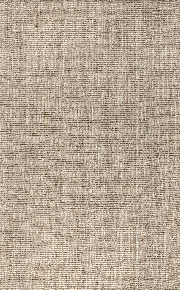 Pata Hand Woven Area Rug, Light Ivory, 8 X 10