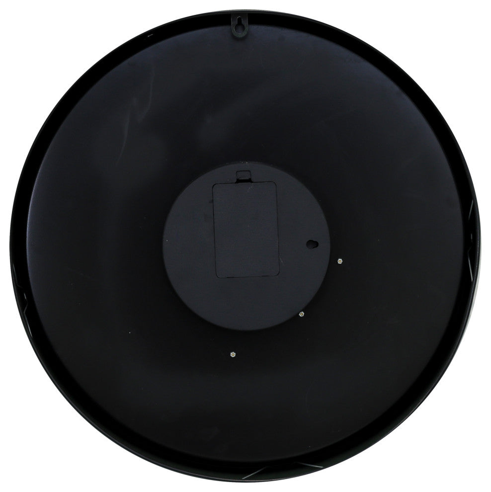 Modern Minimalist 18"D Dark Green Clock With Open Moving Gears