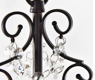 Elegant Lighting LD5003D15 Blaise 3 Light 15" Crystal Chandelier - Oil Rubbed