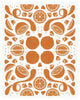 "Retro Orange Otomi Monotone" Digital Paper Print by Elyse DeNeige, 18"x22"