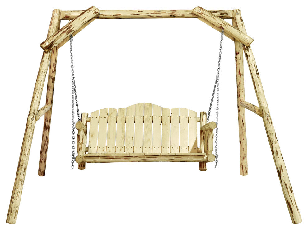 Montana Collection Lawn Swing With "A" Frame, Exterior Finish