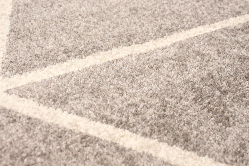 Ana eCarpetGallery Area Rug, Gray-Ivory, 7'10"x10'2"