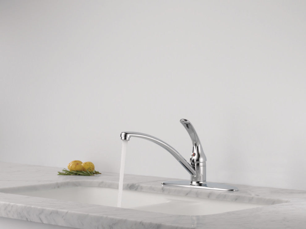 Delta Foundations Single Handle Kitchen Faucet, Chrome, B1310LF