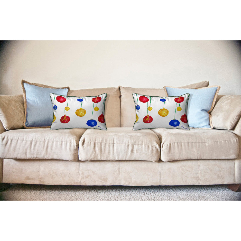 Christmas Ornaments Large Indoor/Outdoor Pillow 16x20