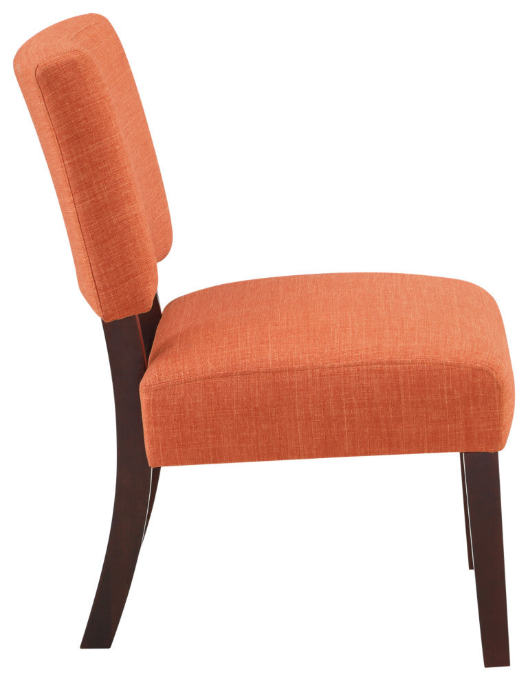 Jasmine Accent Chair, Tangerine Fabric