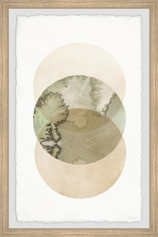 "Kiwi and Two Circles" Framed Painting Print, 16"x24"