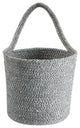Melia Woven Jute Hanging Basket with Handle 6.3 x 7 x 6.5in., Slate
