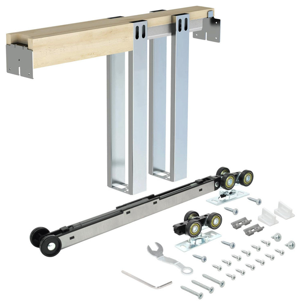 Nuk3y Pocket Door Frame Kit with Two-Way Soft Close, 80", Up to 88lb