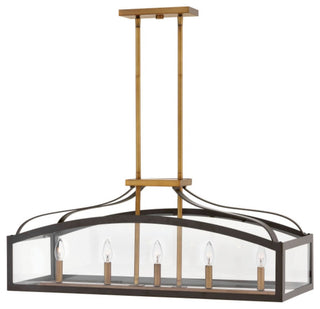 Clarendon Linear Chandelier, Bronze