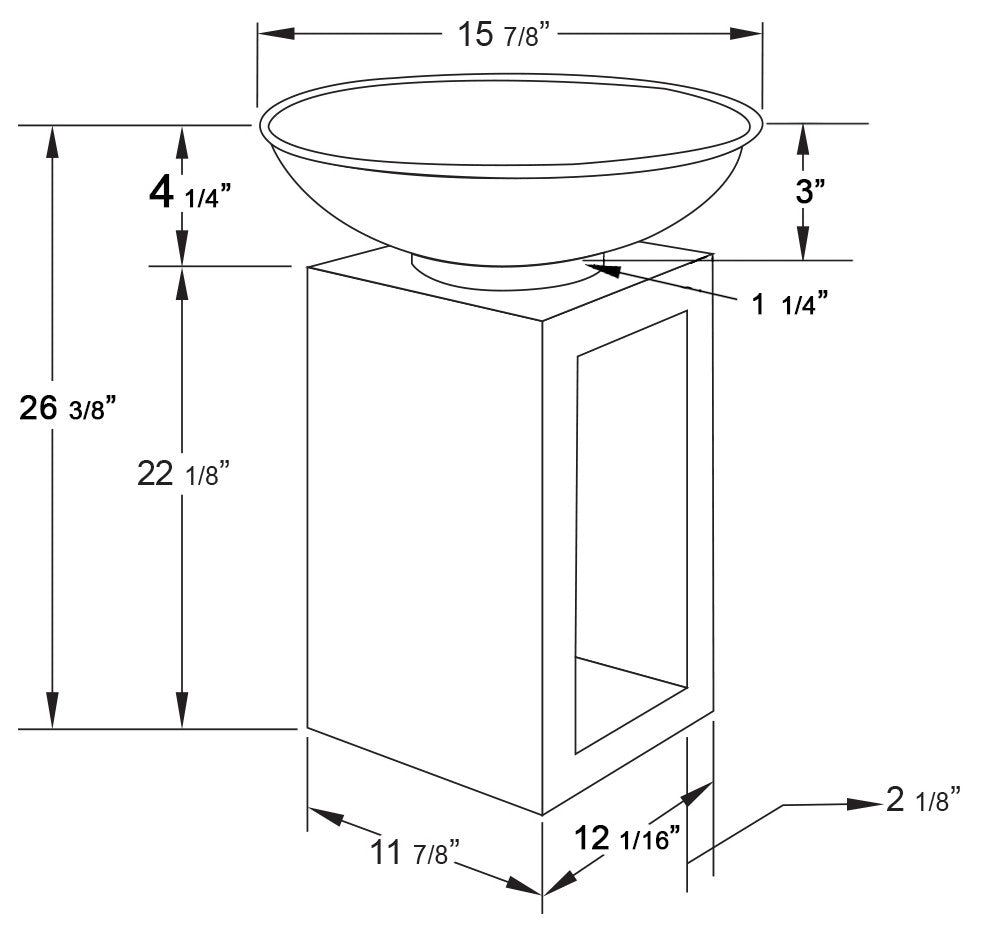 Astella Midas Fire Pedestal, Gray Cement