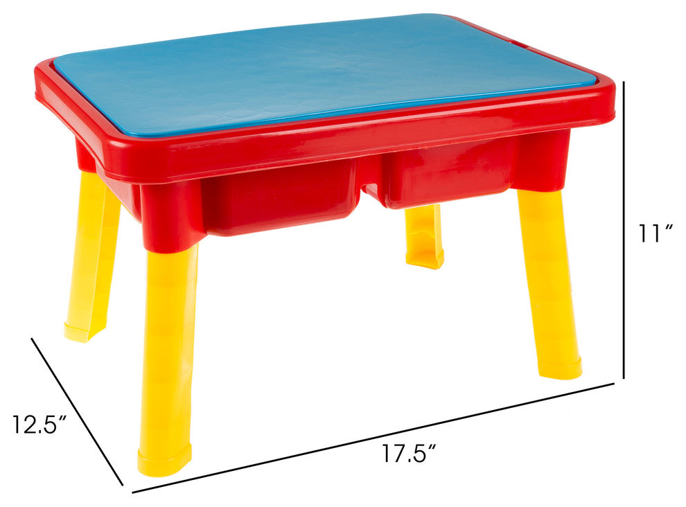Water or Sand Sensory Table with Lid and Toys by Hey! Play!