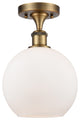 Innovations Lighting 516-1C-BB-G121-8 Athens 1 Light 8" Semi-Flush Mount