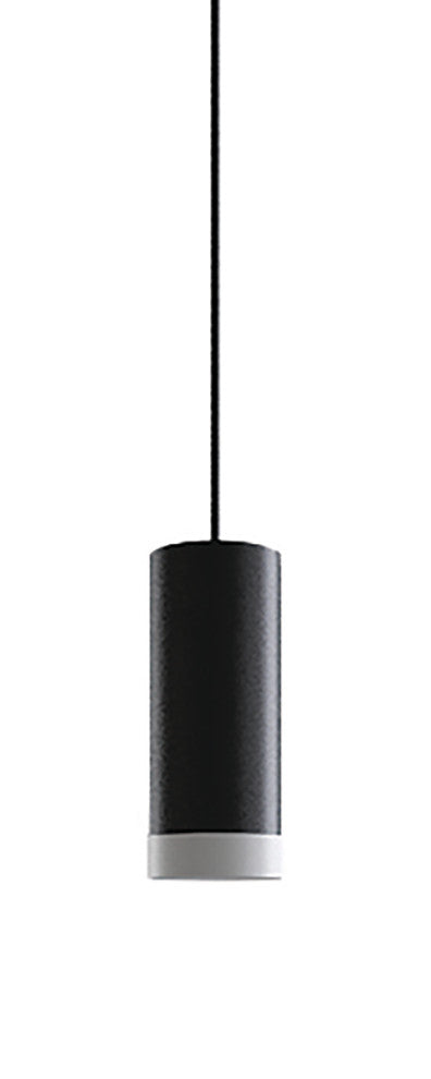 Novo Short - Frosted Diffuser - Acrylic Single Pendant - Matte Black Socket