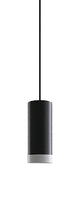 Novo Short - Frosted Diffuser - Acrylic Single Pendant - Matte Black Socket