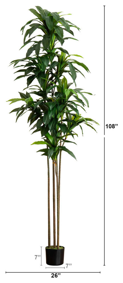 9ft. Artificial Dracaena Tree With Real Touch Leaves