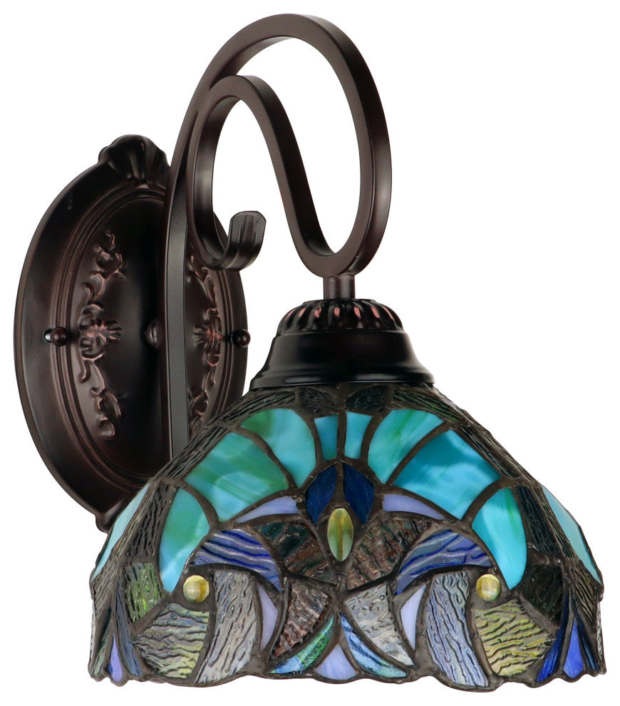 Liaison Victorian-Style 1-Light Finish Wall Sconce 8" Shade