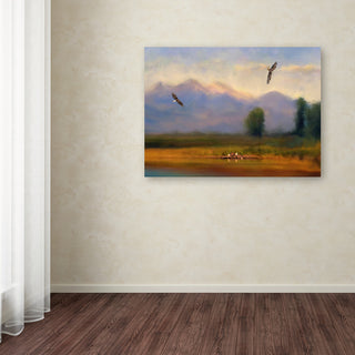 Jai Johnson 'Where Eagles Play' Canvas Art, 47 x 35