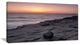 "Massive Rock On Beach Magoito Sintra" Contemporary Seascape Art Canvas, 40"x20"