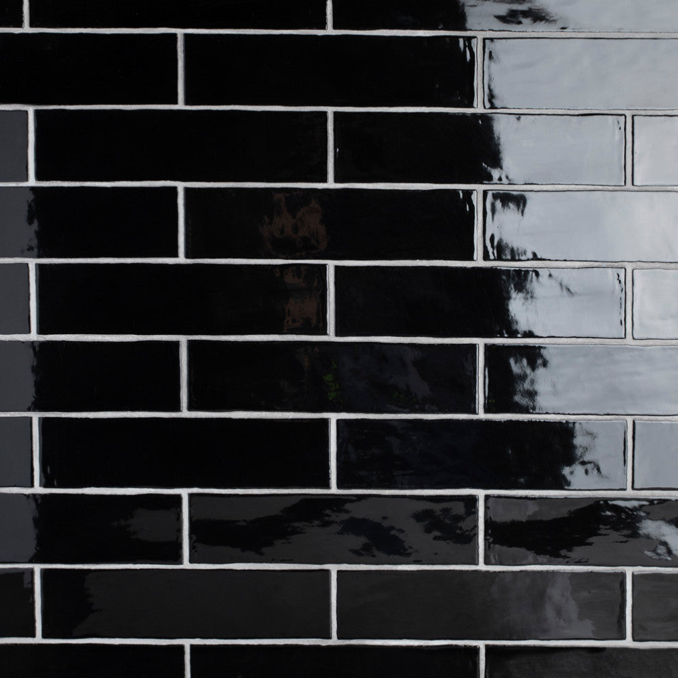 Chester Ceramic Wall Tile, Nero