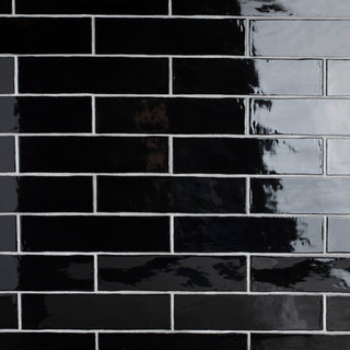 Chester Ceramic Wall Tile, Nero