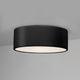 Short Round LED Outdoor Flush-Mount, Carbon Matte Black