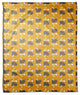 Yellow Rooster Pattern Fleece Blanket