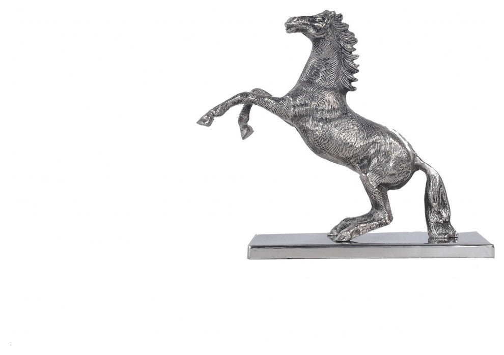 5" X 12.5" X 11" Horse Statue With Base
