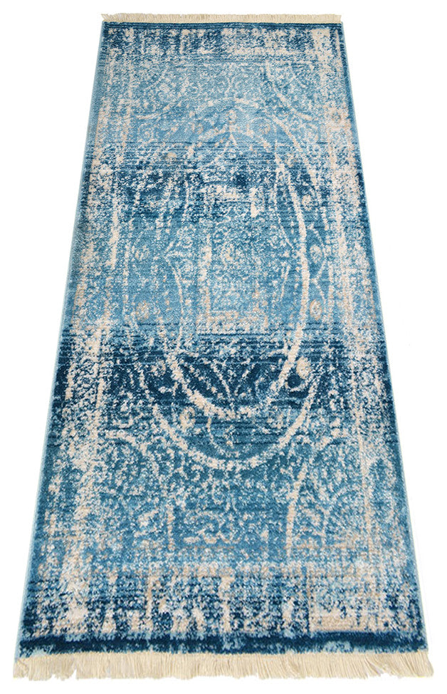 MACHINE MADE POLYESTER AREA RUGS  -Blue Color, Oriental ,Rugs for Living Room