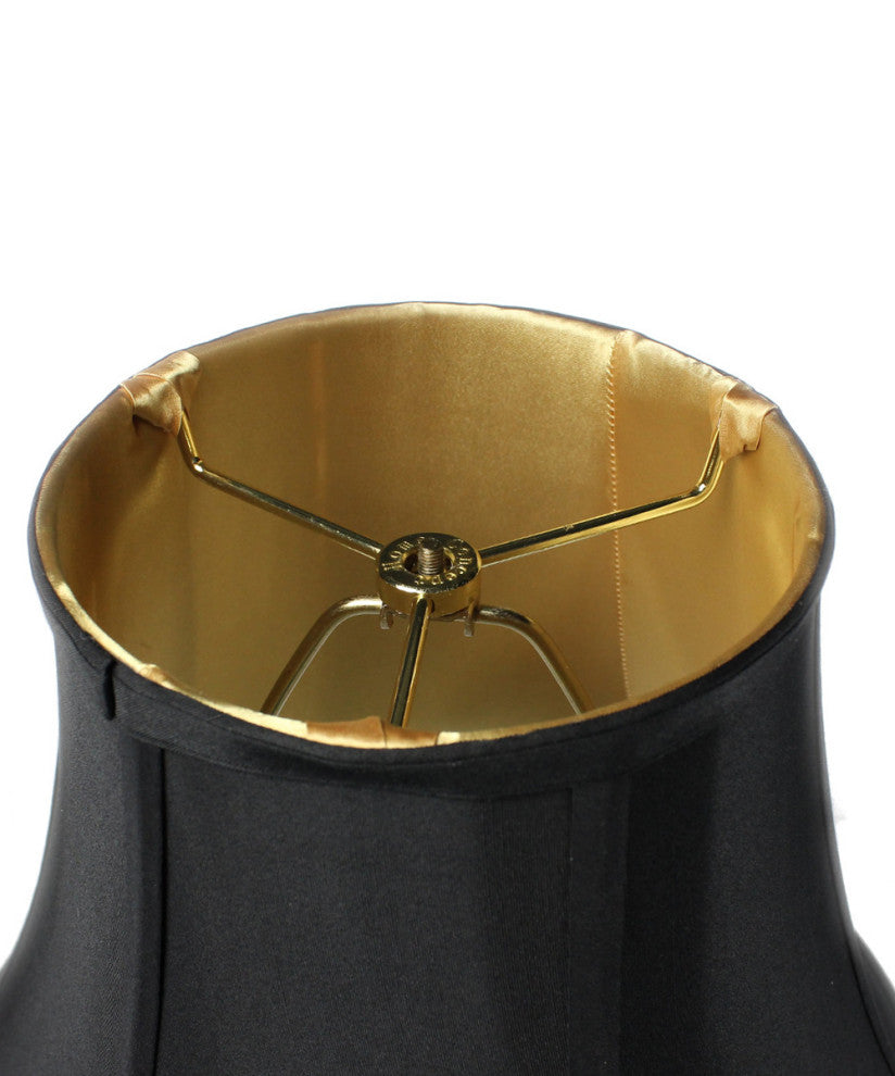 With Lining Bell Premium Lampshade 7"x14"x11", Black