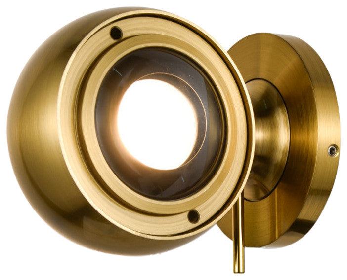 Integrated LED Adjustable Wall Mount ETL Cert. Commercial Grade, Antique Brass