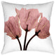 Laural Home Blush Pink Tulips X-Ray Outdoor Decorative Pillow, 18"x18"