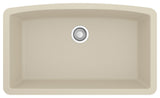 Karran Undermount Quartz Composite 32" Single Bowl Kitchen Sink, Bisque