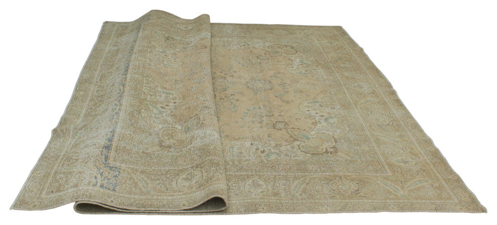 Fine Vintage Distressed Celiano Gold Rug