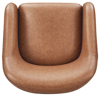 Zella PU Accent Arm Chair, Vintage Cider