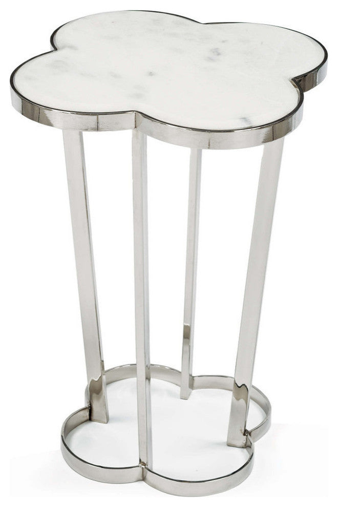 Clover Table, Polished Nickel