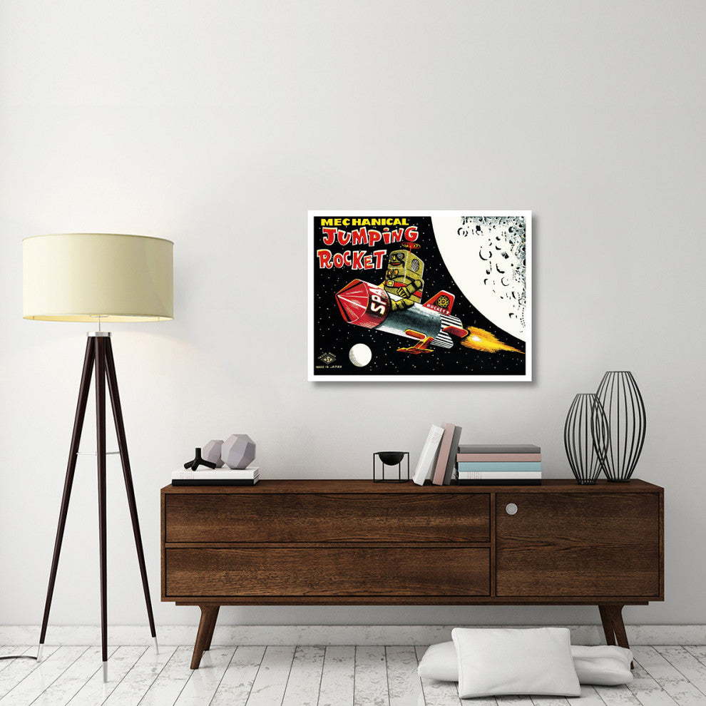 "Mechanical Jumping Rocket" Digital Paper Print by Retrobot, 38"x29"