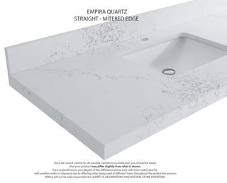 Sonoma Oak 36 Left Offset Bath Vanity with 2" Empira White Quartz