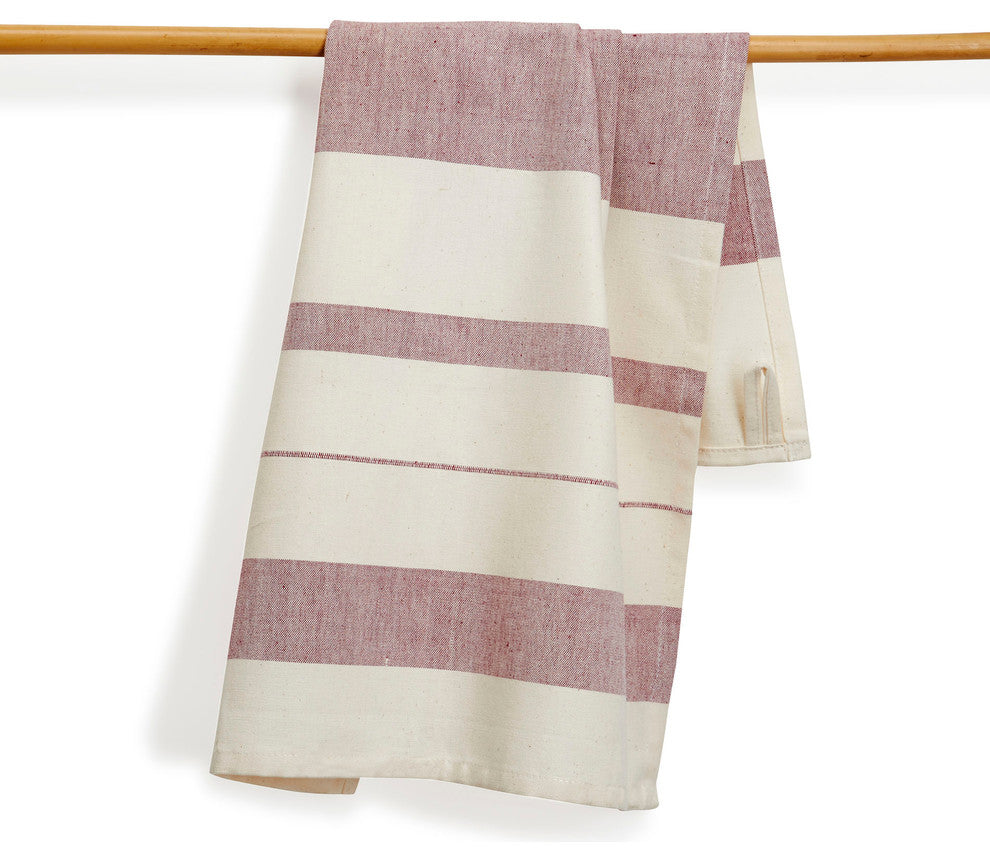 Cranberry Handwoven Cotton Kitchen Towel