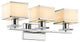 Trilluminate 3-Light Chrome Finish White Opal Glass Bath Vanity Wall Fixture 24"