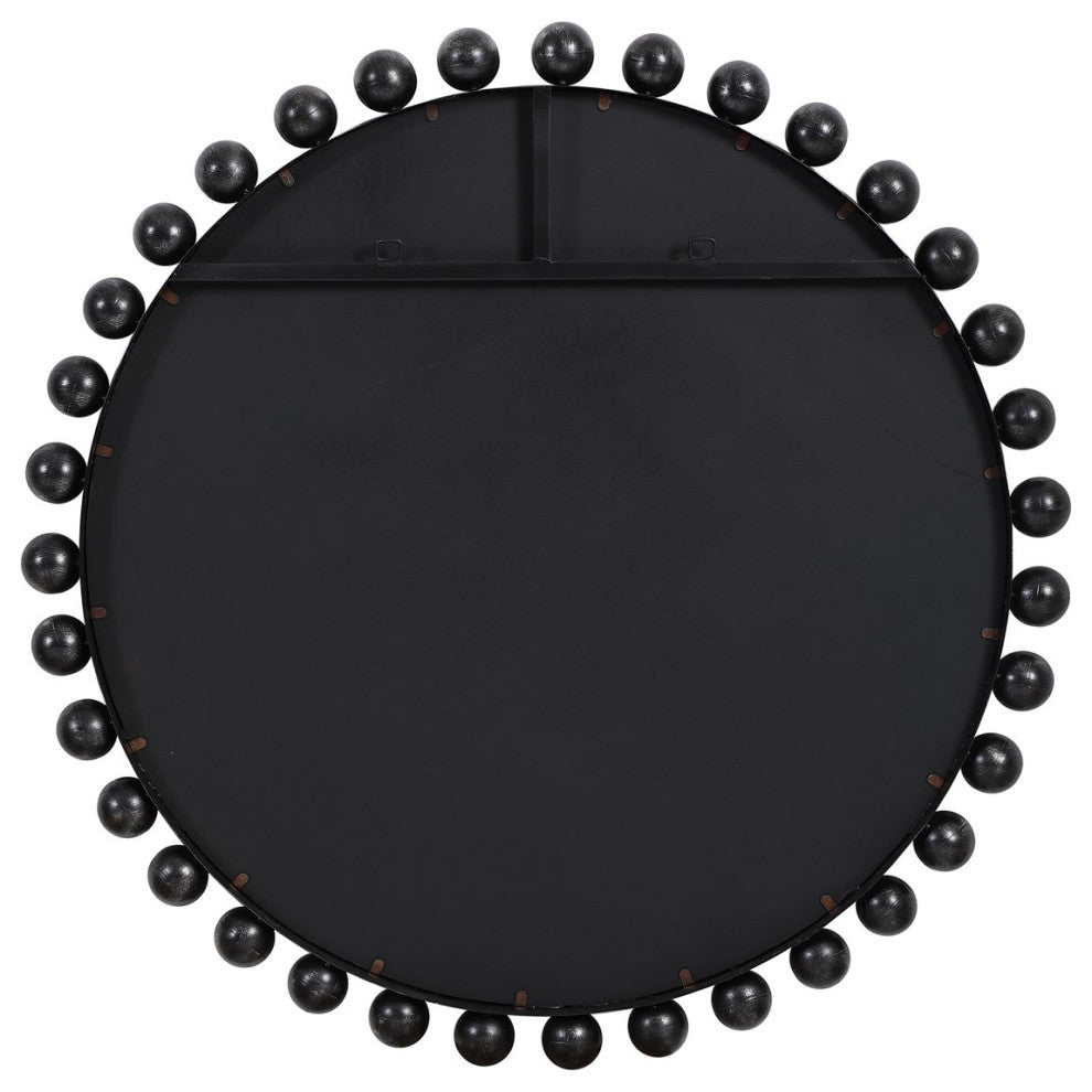 Uttermost Cyra Black Round Mirror 09694