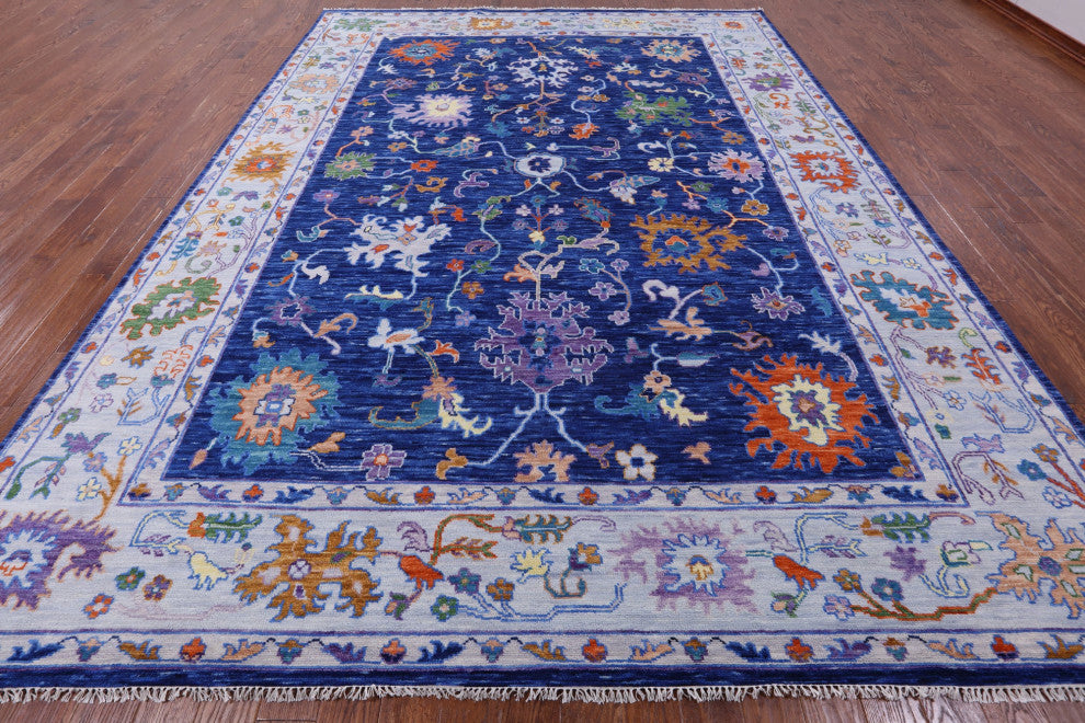 Turkish Oushak Hand Knotted Wool Rug 10' 4" X 14' 1" - Q13557