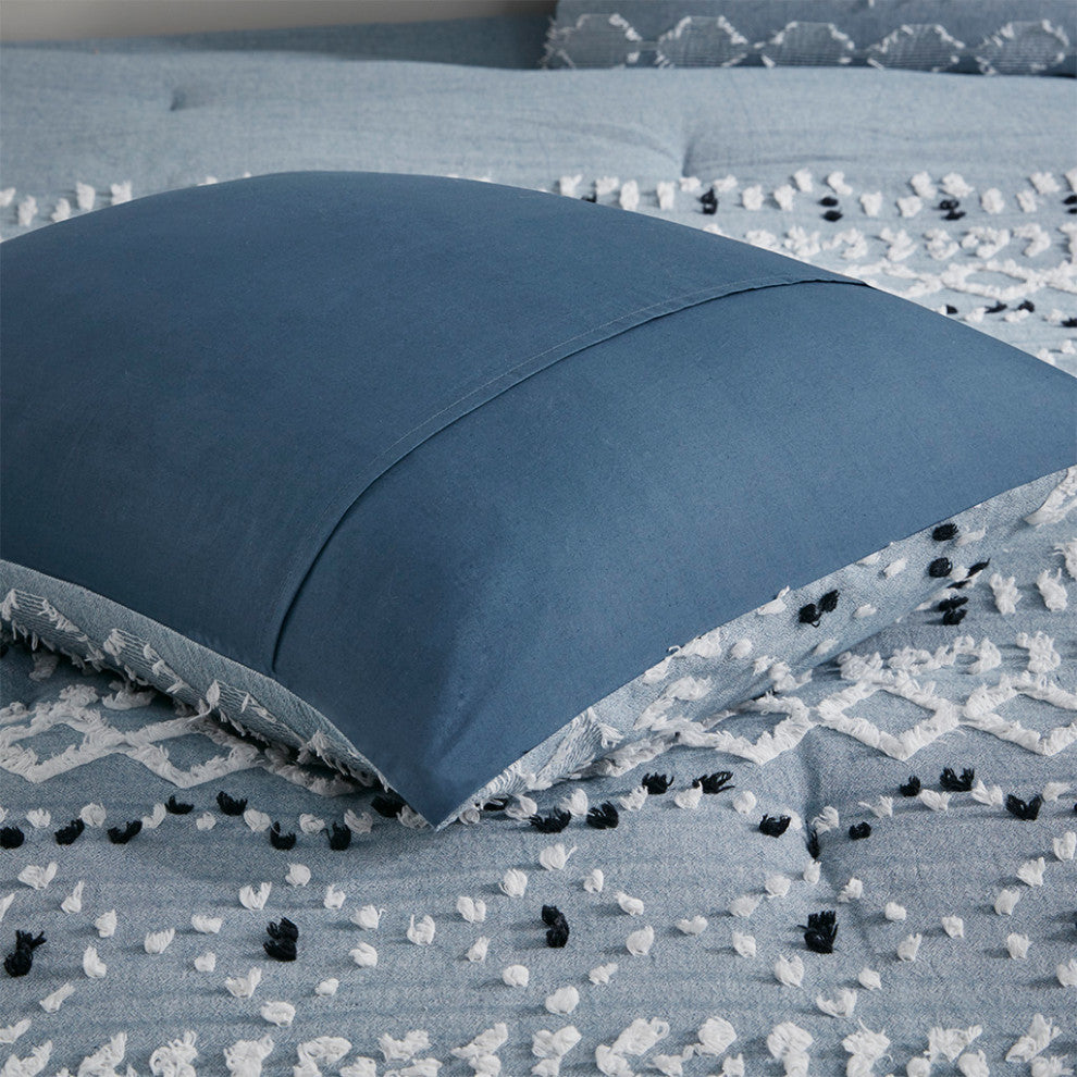 Dora Organic Cotton Chambray 3-Piece King/Cal King, Duvet Cover Set, No Insert