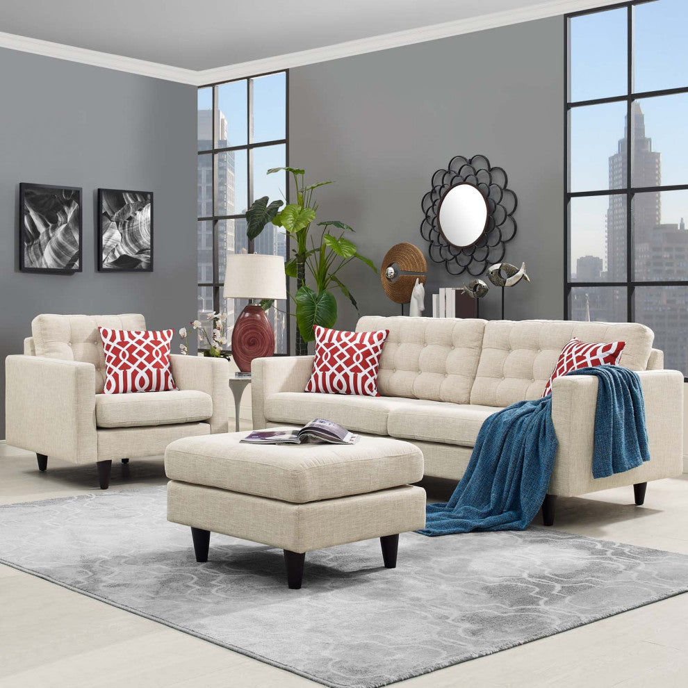 Empress Armchair and Sofa Set of 2 by Modway